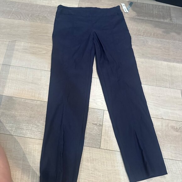 NEW DIRECTIONS WOMENS 14P NAVY BLUE PANTS SLIM LEG - Picture 1 of 9